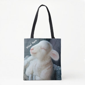 Viral Vern White Lamb Durable Tote Bag