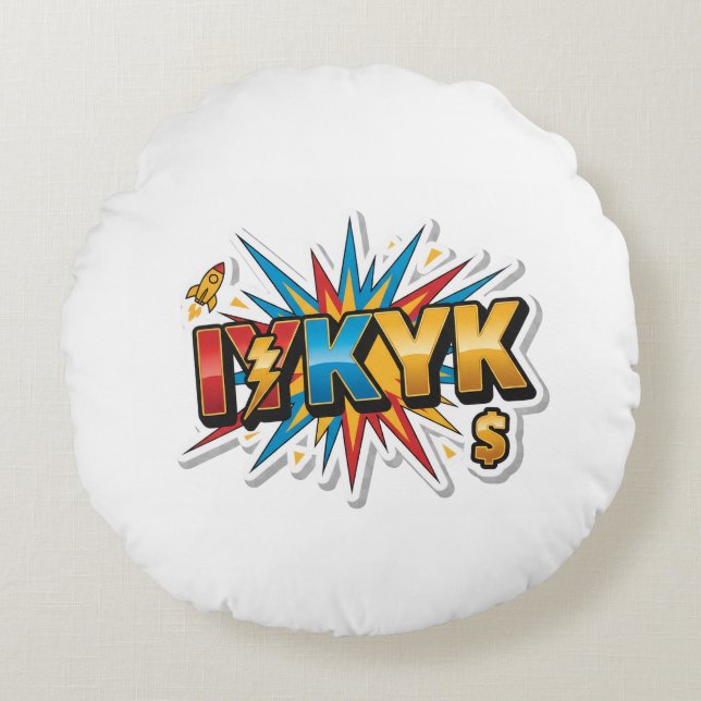 ViralVibes Collection Round Pillow (Front)