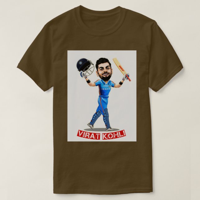 Virat Kohli Sticker T-Shirt (Design Front)