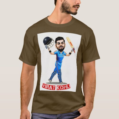 Virat Kohli Sticker T_Shirt