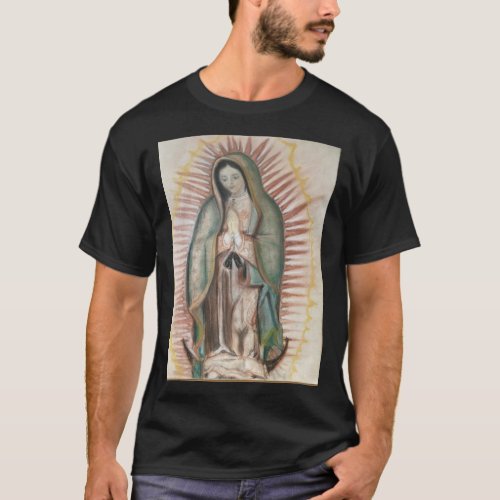 Virgen de Guadalupe black T Shirt