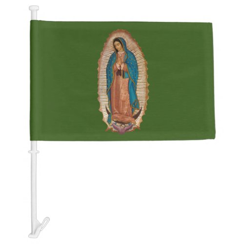 Virgen de Guadalupe Car Flag