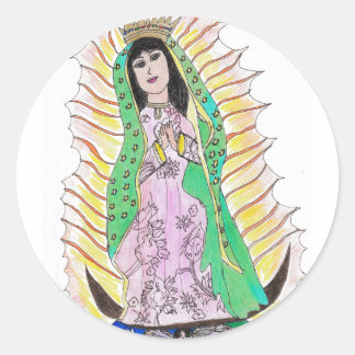 Virgen de Guadalupe  Classic Round Sticker