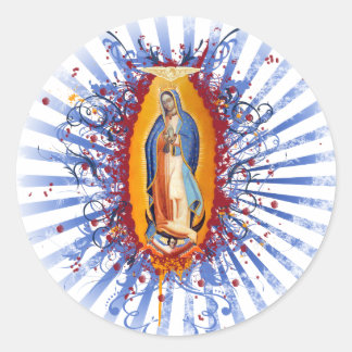 Virgen de Guadalupe Classic Round Sticker