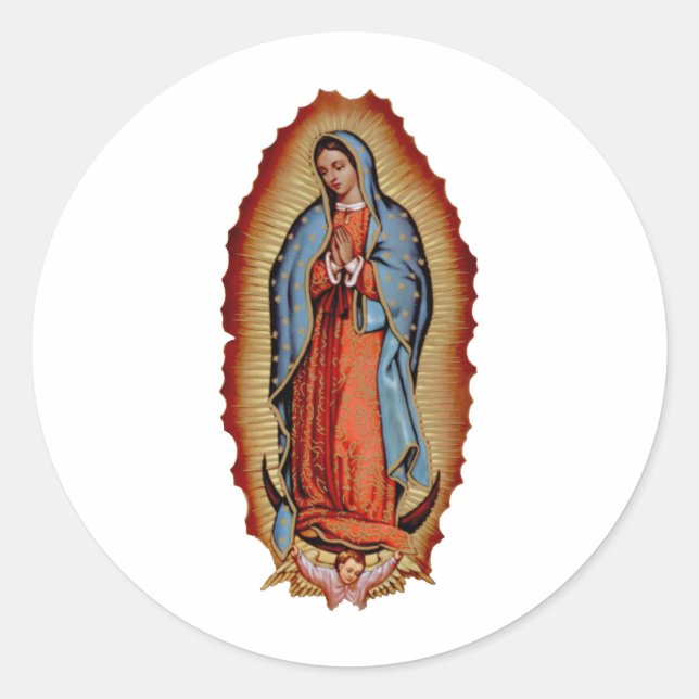 VIRGEN DE GUADALUPE COLECTION CLASSIC ROUND STICKER (Front)
