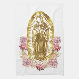 Virgen De Guadalupe custom  Kitchen Towel