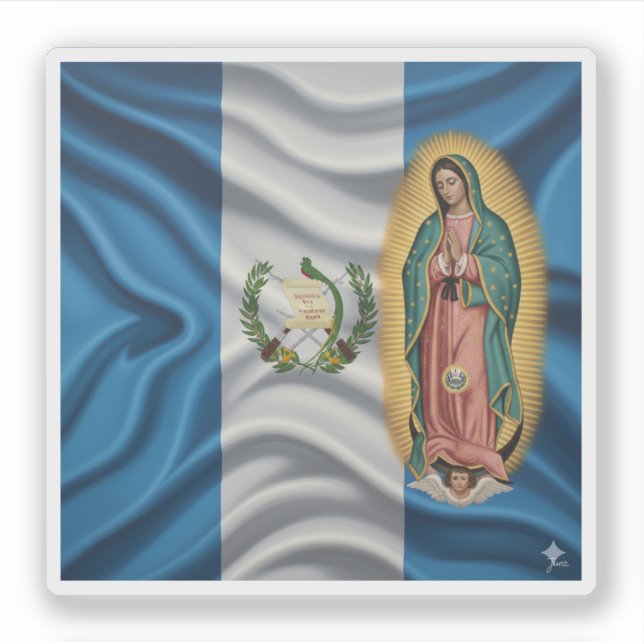 Virgen de Guadalupe - Guatemala Sticker (Front)