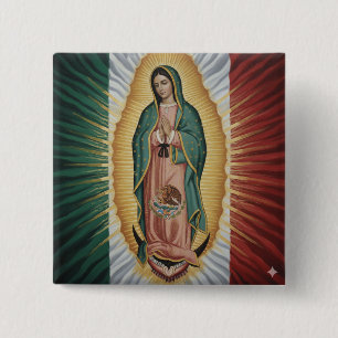 Virgen de Guadalupe - Mexico Button