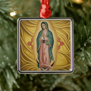 Virgen de Guadalupe - New Mexico Metal Ornament