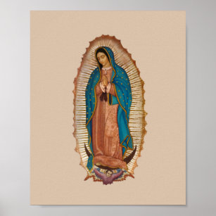 Our Lady of Guadalupe Virgin, Virgen De Guadalupe. Vector style Poster for  Sale by DALIO666