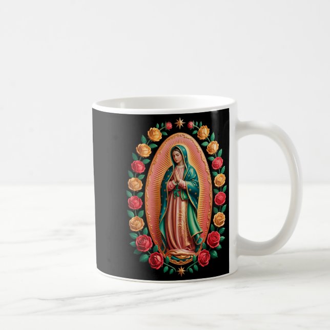 Virgen De Guadalupe Saint Mary Christian Religious Coffee Mug (Right)