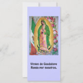 Virgen de Guadalupe Spanish Prayer Card (Front)