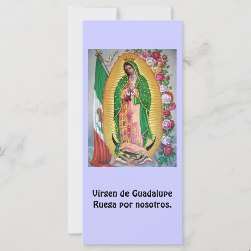Virgen de Guadalupe Spanish Prayer Card