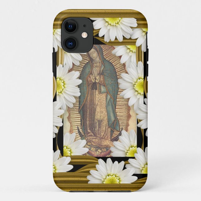 Virgen de Guadalupe (with daisies) Case-Mate iPhone Case (Back)