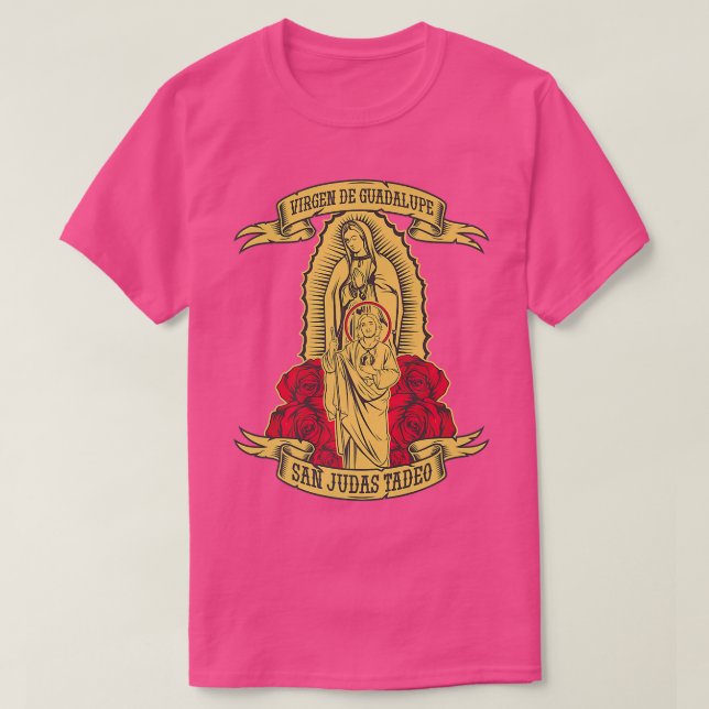 Virgen de Guadalupe with San Judas Tadeo  T-Shirt (Design Front)