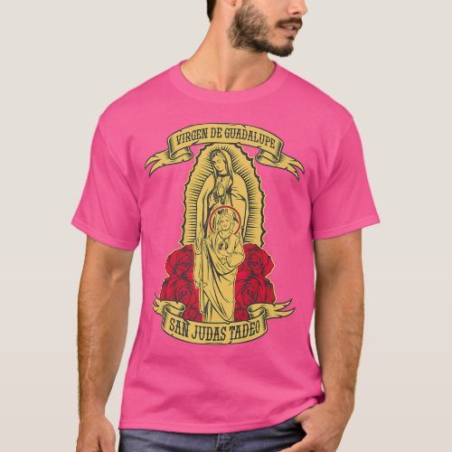Virgen de Guadalupe with San Judas Tadeo  T_Shirt