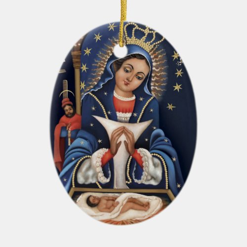 Virgen de la Altagracia Ornamento Personalizado Ceramic Ornament
