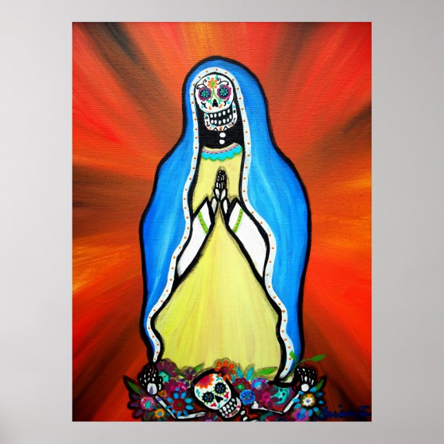 Virgen Guadalupe Day of the Dead Poster (Front)
