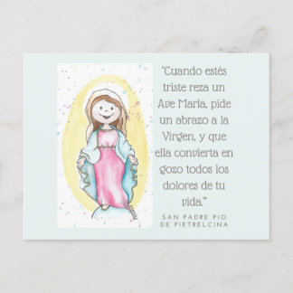 Virgen María Holiday Postcard