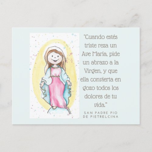 Virgen Mara Holiday Postcard