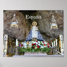 Virgen poster of Covadonga in Asturias, Spain