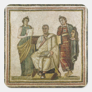 Virgil and the Muses, from Sousse Square Sticker