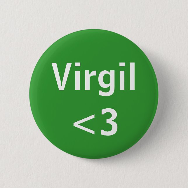 Virgil love pinback button (Front)