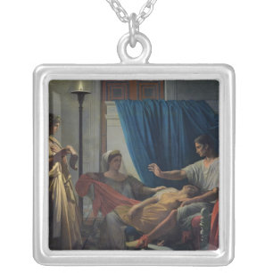 Virgil Reading the Aeneid Silver Plated Necklace