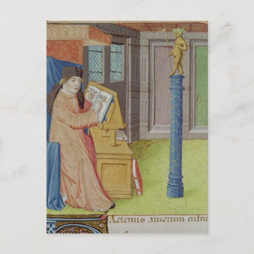 Virgil writing before Artemis Postcard