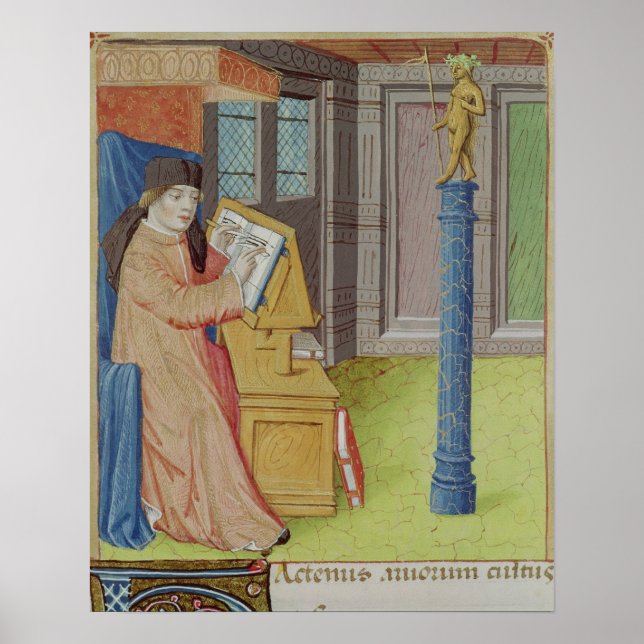 Virgil writing before Artemis Poster (Front)