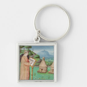 Virgil writing the Life of Bees Keychain