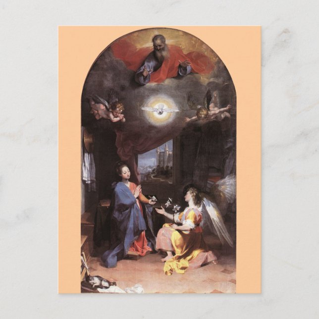 VIRGIN AND ANNUNCIATION ANGEL POSTCARD (Front)