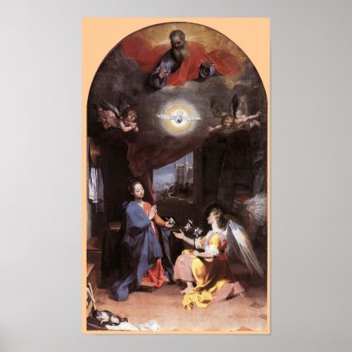 VIRGIN AND ANNUNCIATION ANGEL POSTER