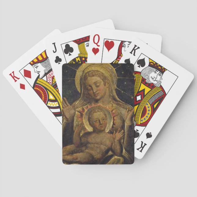 Virgin and Child, 1825 (tempera on panel) Poker Cards (Back)