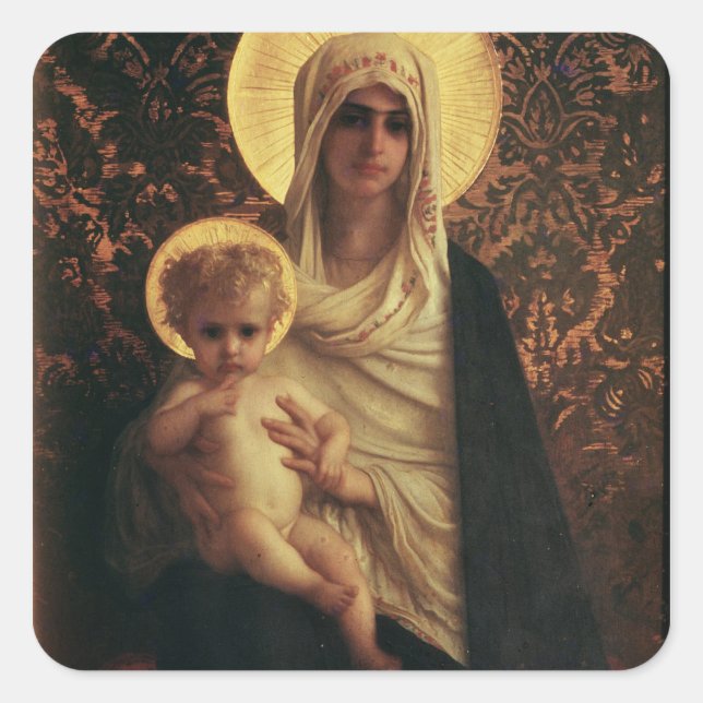 Virgin and Child, 1872 Square Sticker (Front)