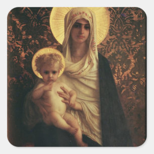 Virgin and Child, 1872 Square Sticker