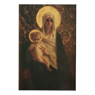 Virgin and Child, 1872 Wood Wall Decor