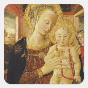 Virgin and Child 2 Square Sticker