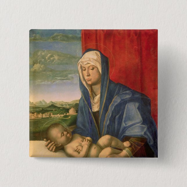 Virgin and Child 3 Pinback Button (Front)