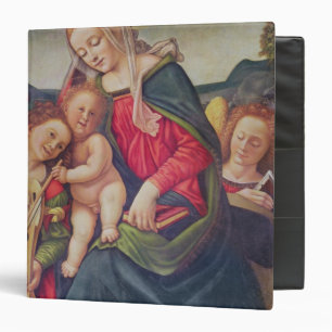 Virgin and Child and angel musicians 3 Ring Binder