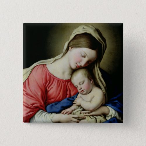 Virgin and Child Button