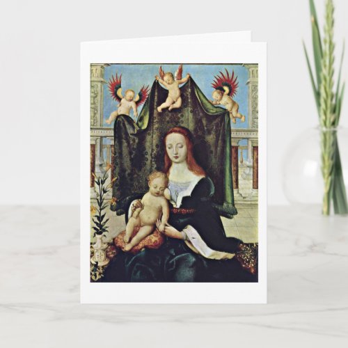 Virgin And Child By Hans Holbein The Elder Card