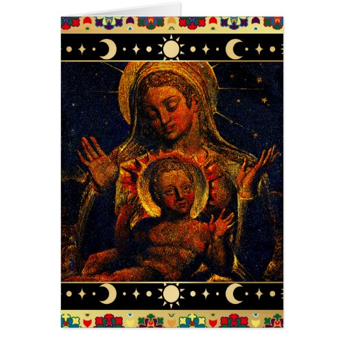 Virgin and Child by William Blake Christmas Card