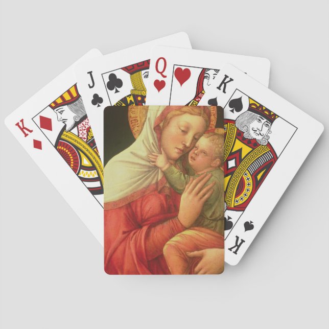 Virgin and Child, c.1465 (oil on panel) Poker Cards (Back)