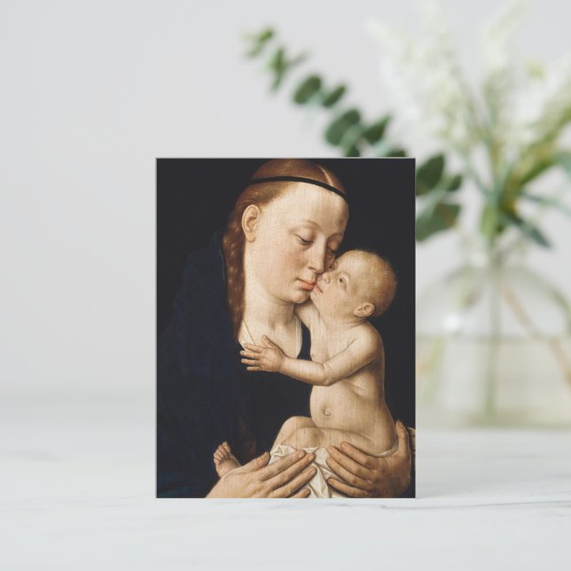 Virgin and Child- christmas Holiday Postcard (Standing Front)