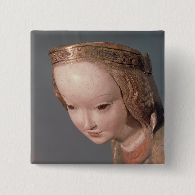 Virgin and Child, detail of the head of the Button (Front)