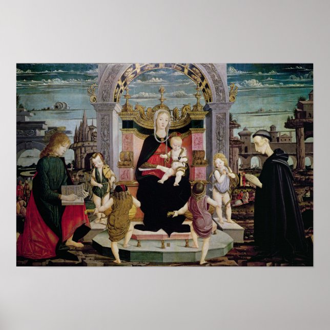 Virgin and Child Enthroned Poster (Front)