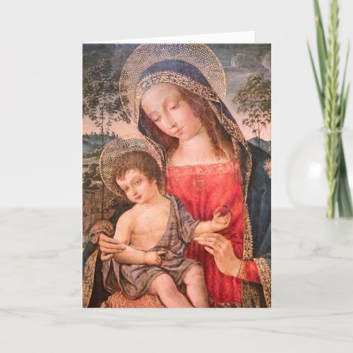 Virgin and Child II Christmas Card