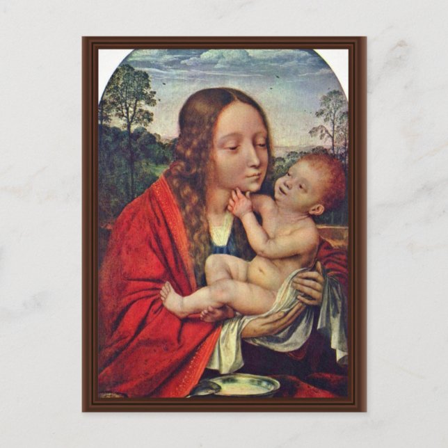 Virgin And Child In A Landscape Postcard (Front)