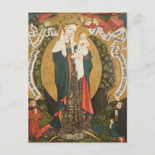 Virgin and Child on a Crescent Moon from Destna Postcard